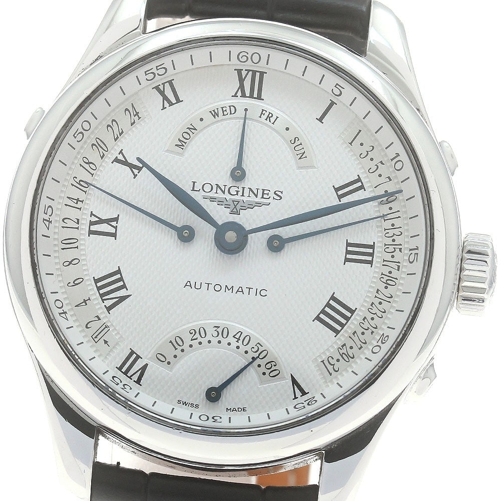 Longines Master Collection 4 Retrograde L2.715.4: Brand: LONGINES Type: Wristwatch Customized: Yes Style: watches Features: Day-date small seconds retrograde Movement: Automatic Dial Color: Silver Display: Analog Case Material: SS Case Size: 41mm Lug