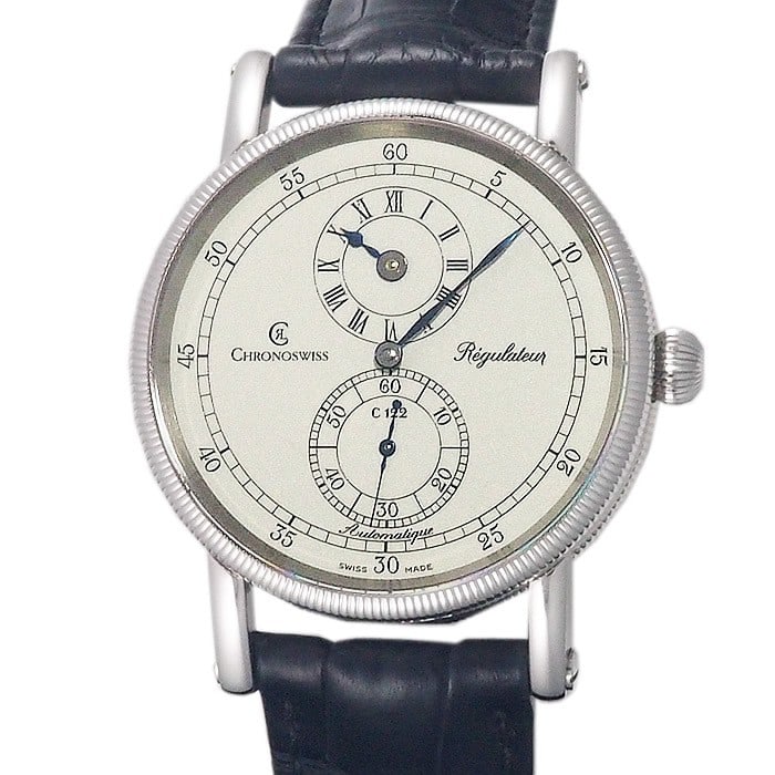 Chronoswiss Regulator Ch1223: Brand: Chronoswiss Type: Wristwatch Customized: Yes Style: watches Movement: Automatic Display: Analog Case Size: 38mm Product Disclaimer: Items may exhibit light wear, such as minor scratches or slig