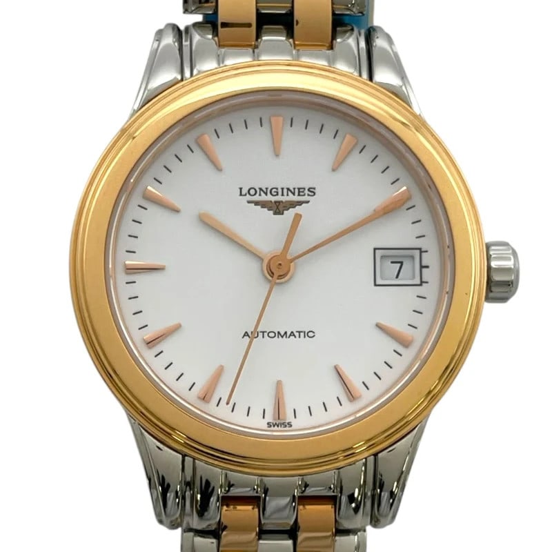 Longines Flagship L4.274.3.92.7 White: Brand: LONGINES Movement: Automatic Material: SS Color: White Dial Color: White Arm Circumference Size: 17.5cm Water Resistance: Daily Life 30M Type: Wrist watch Product Disclaimer: Items may exhibit