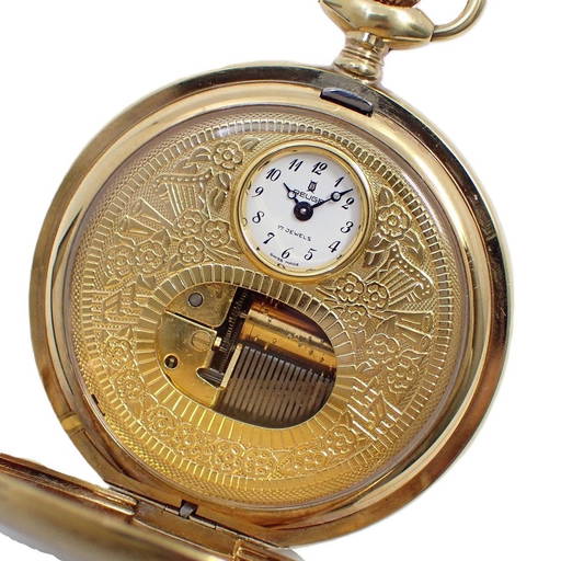 Gold Musical Pocket Watches For Sale Music Box Playing Merry