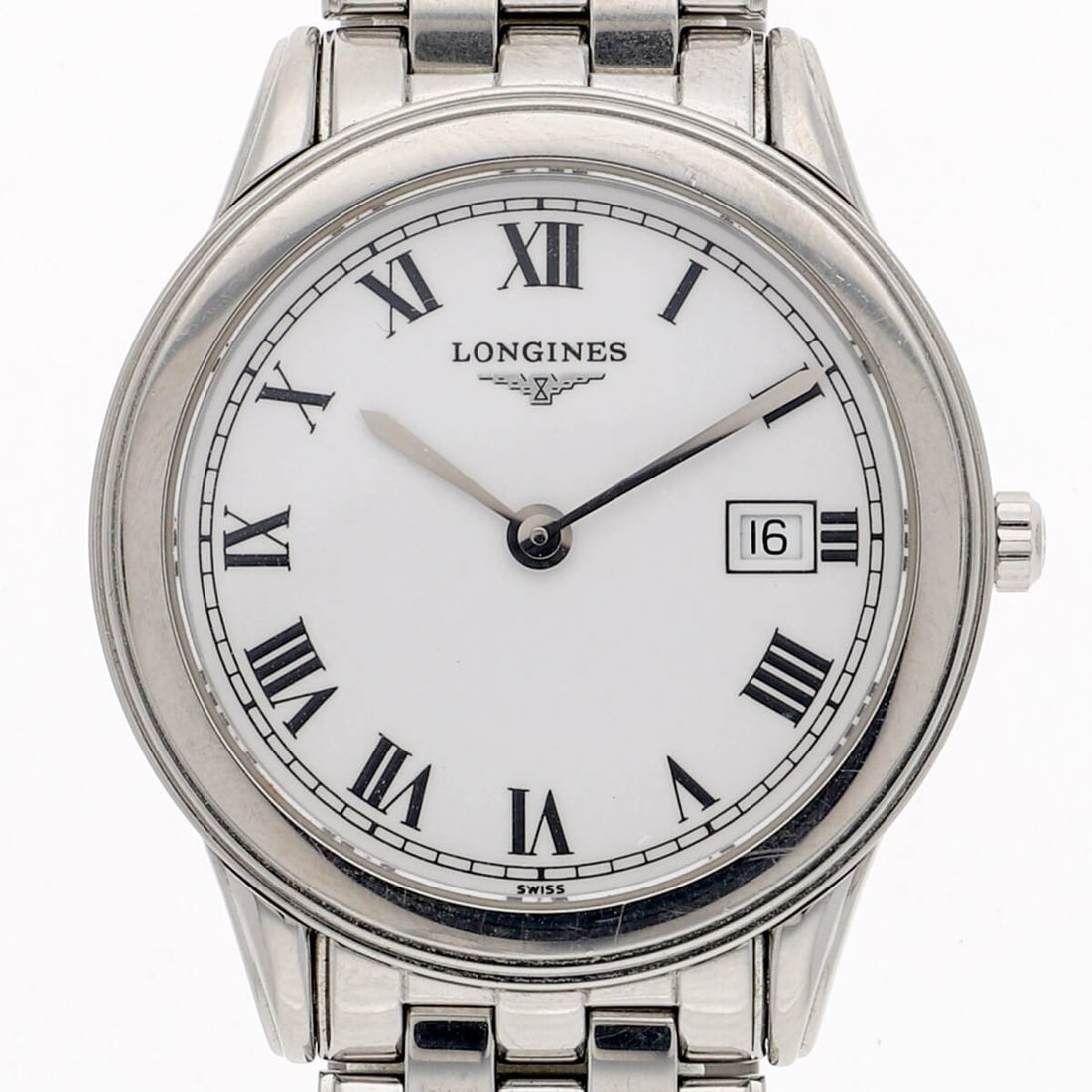 Longines Flagship L4.736.4: Brand: LONGINES Type: Wristwatch Customized: No Style: watches Movement: Quartz Dial Color: white Display: Analog Case Material: stainless Case Size: 35mm Product Disclaimer: Items may exhibit light w