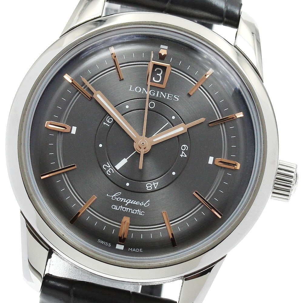 Longines Conquest Heritage Central L1.648.4: Brand: LONGINES Type: Wristwatch Customized: Yes Style: watches Features: Date power reserve Movement: Automatic Dial Color: gray Display: Analog Case Material: SS Case Size: 40mm Lug Width: 20mm Prod