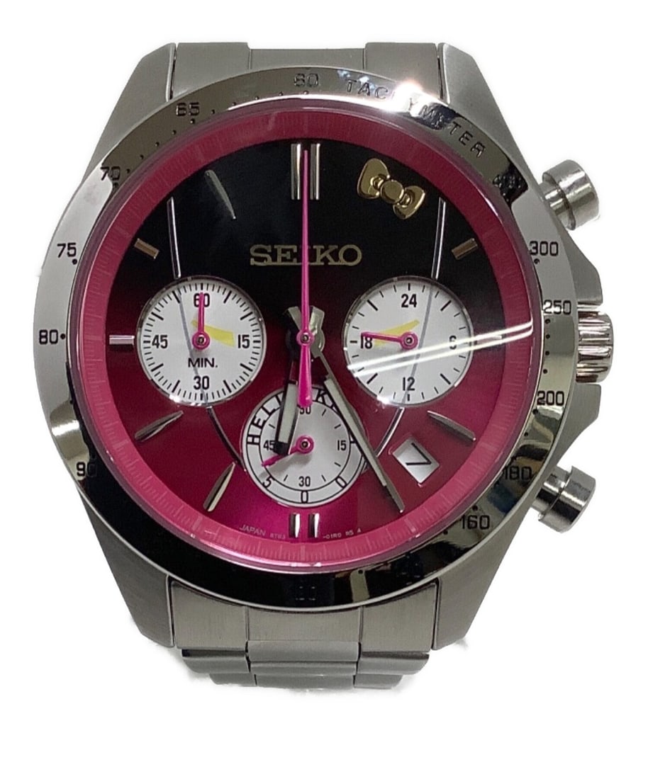 Seikohellokitty Wrist Watch: Brand: SEIKO x HELLO KITTY Dial Size: 3.3cm x 3.3cm Minimum Wrist Size: 16cm Type: Wrist watch Product Disclaimer: Items may exhibit light wear, such as minor scratches or slight tarnishing appropriat
