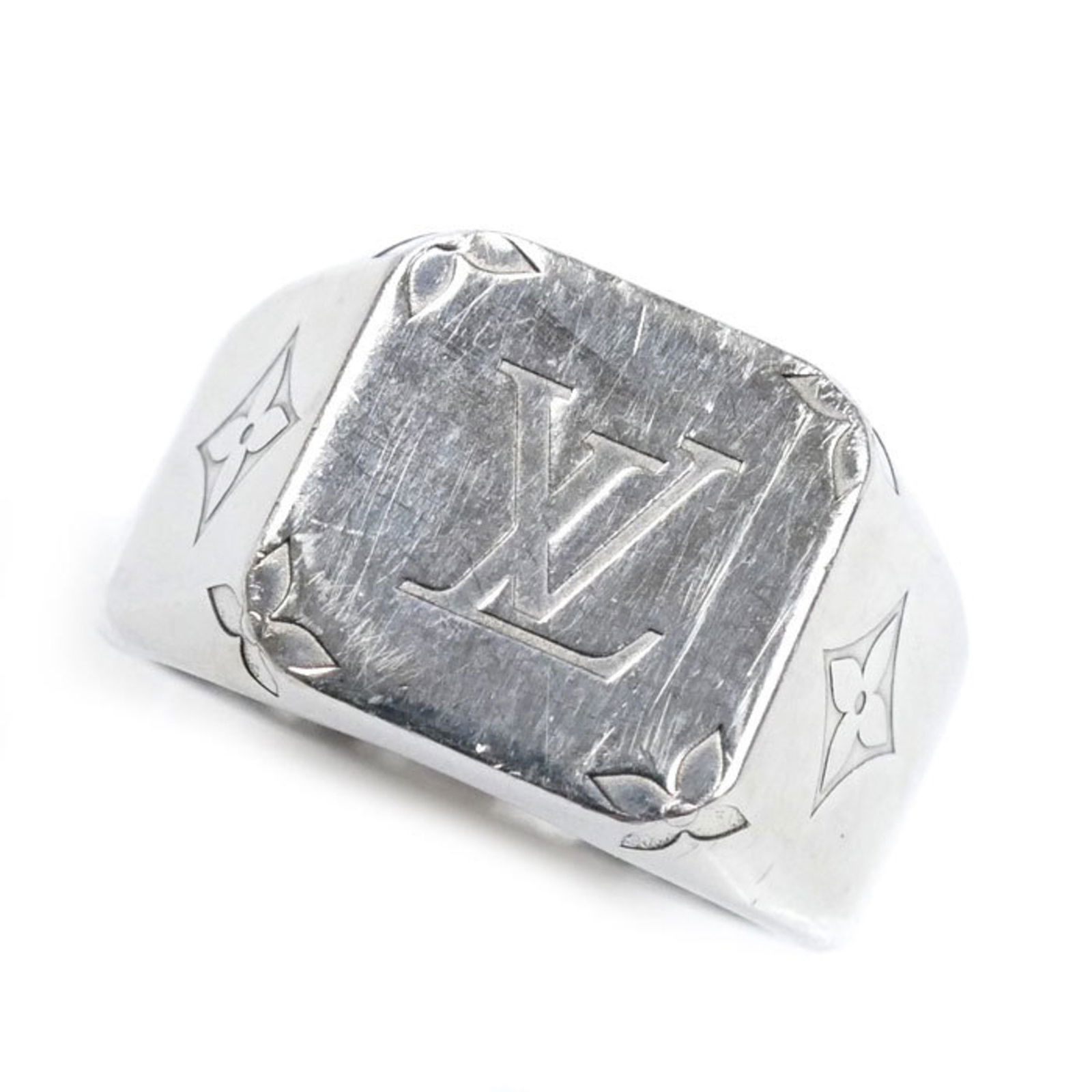 Louis Vuitton Louis Vuitton Metal Signet Ring M00625 Size 21 (1 of 7)