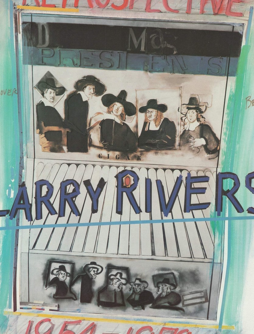 Larry Rivers Retrospective " Offset Lithograph Pop Art: Artist: Larry Rivers Title: Retrospective Year: 1981 Signed: No Medium: Offset Lithograph Paper Size: 33 x 22.5 inches ( 84 x 57 cm ) Image Size: 33 x 22.5 inches ( 84 x 57 cm ) Edition Size: Unknown