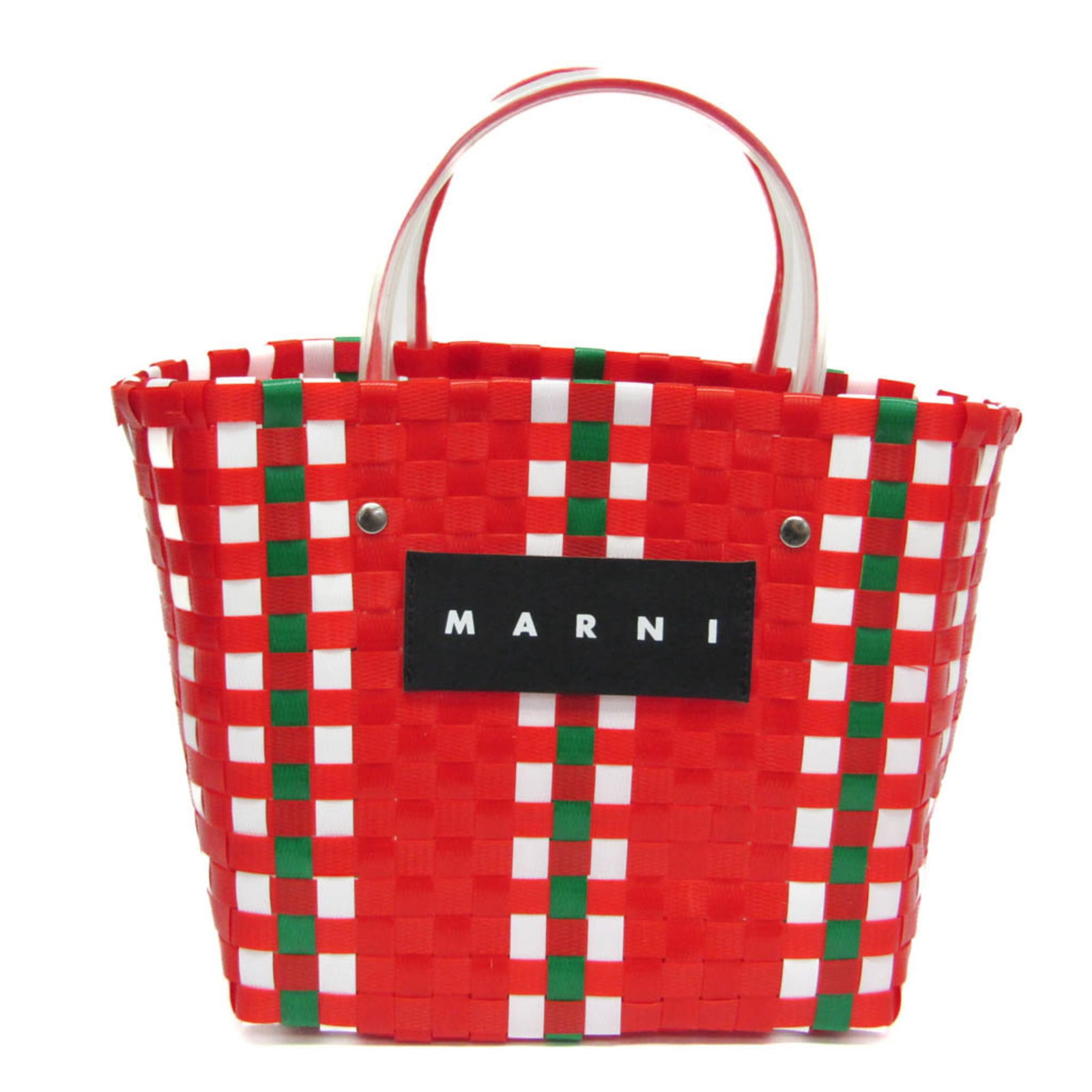 Marni Flower Cafe Basket Bag Women'S Polypropylene Handbag Multi-Color: Brand: Marni Type: Handbag Material: Polypropylene Color: Multi-Color, Red Color Gender: Women Size (Hxwxd): 21.5cm x 22cm x 15.5cm / 8.46'' x 8.66'' x 6.1'' Condition: Used (like new), Hardly any tra