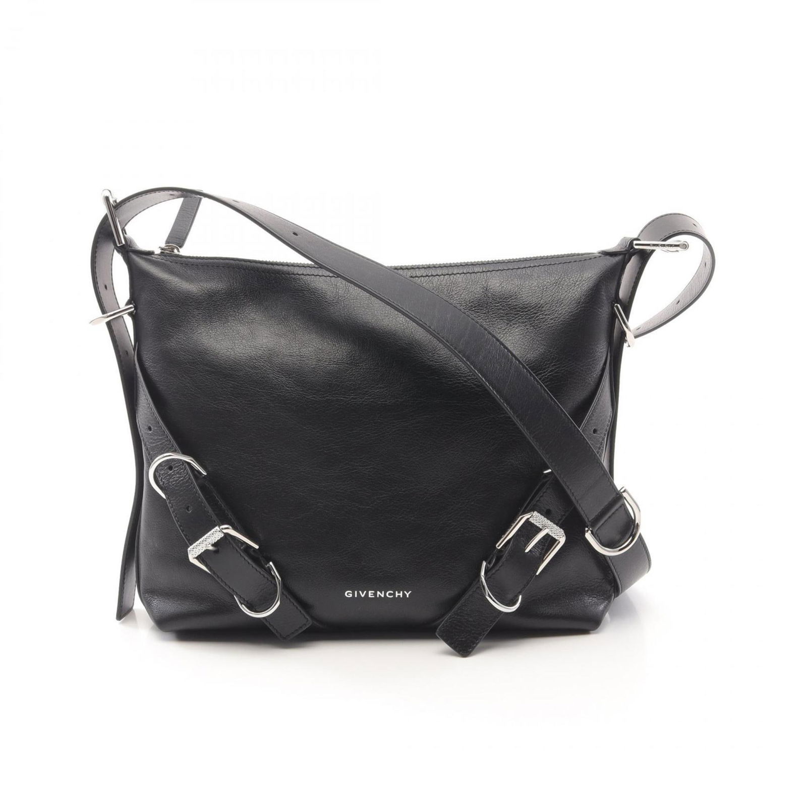 Givenchy Voyou Crossbody Bag Shoulder Leather: Brand: Givenchy Type: Shoulder Bag Material: Leather Color: Black Gender: Women Size (Hxwxd): 24cm x 27.5cm x 8cm / 9.44'' x 10.82'' x 3.14'' Condition: Opened (never used) Product Disclaimer: Pre-own