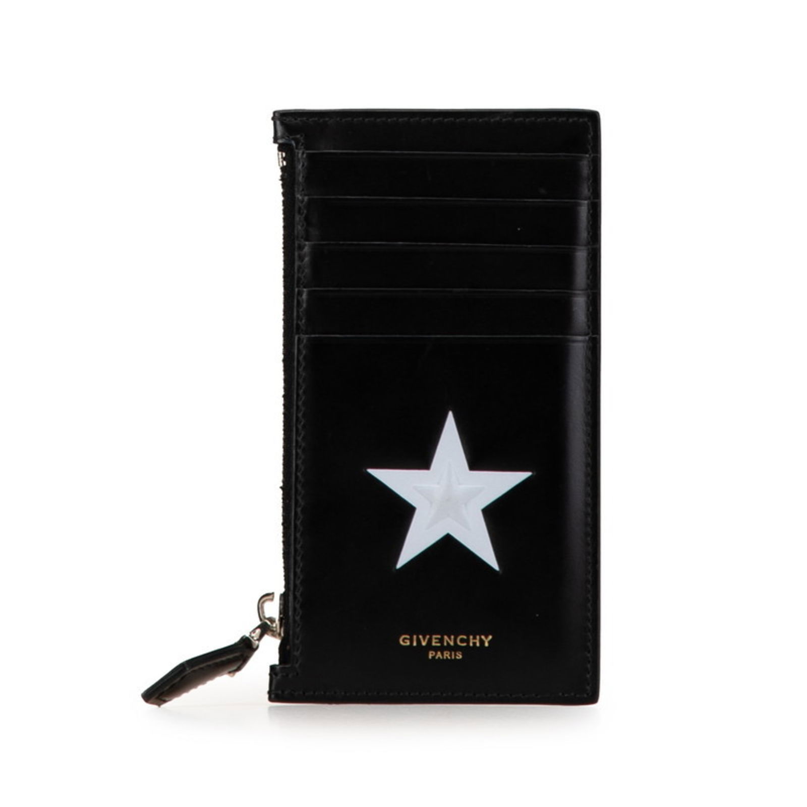 Givenchy Star Motif Card Case Coin Black White Leather: Brand: Givenchy Type: Card Case Gender: Women Color: Black, White Material: Leather Condition: Used (very good), A few traces of usage, some scratches / dirt can be seen but overall in very good condi