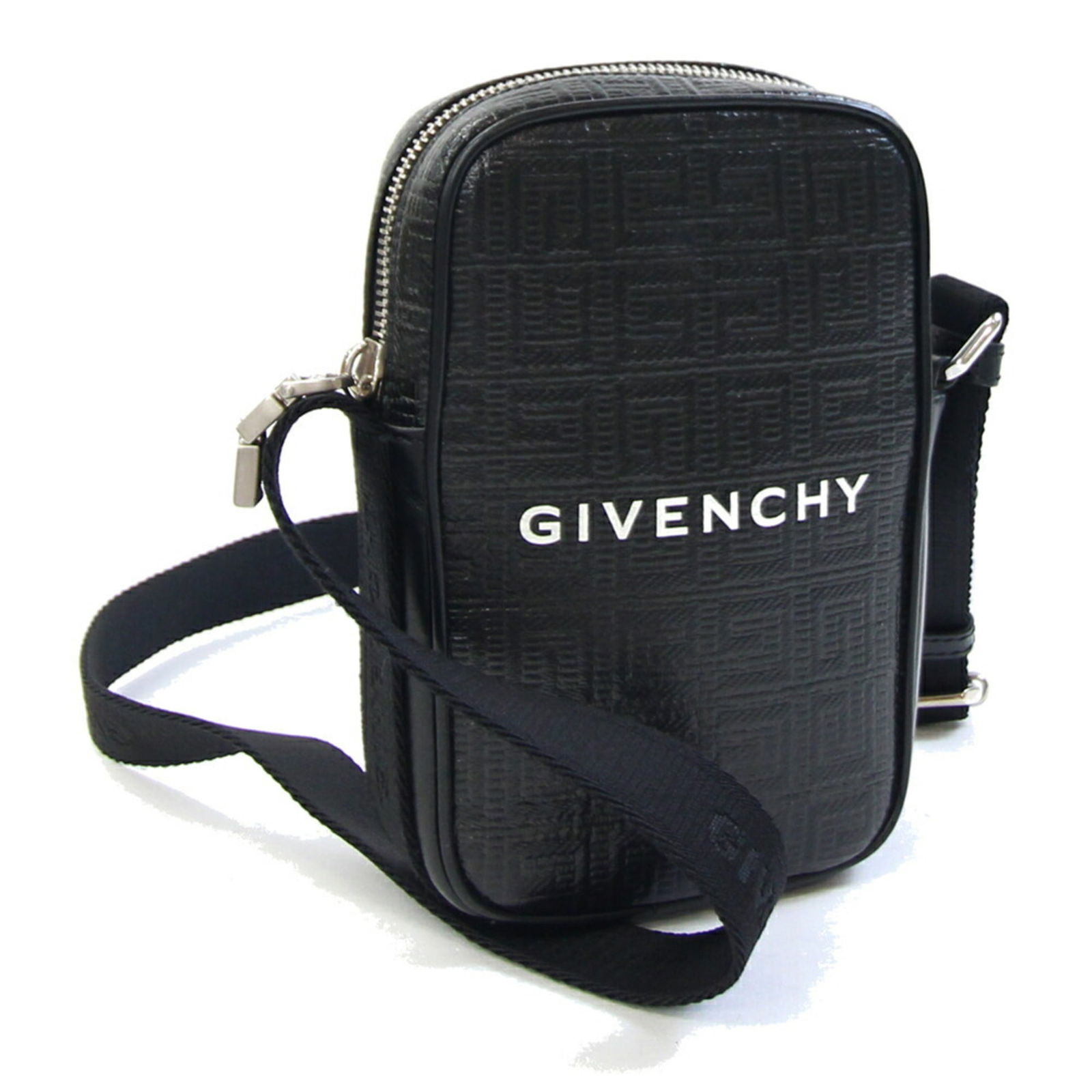 Givenchy Shoulder Bag Small Vertical Bku03Gk1Lf Black Leather Pochette: Brand: Givenchy Type: Pochette, Shoulder Bag Material: Leather Color: Black Hardware Color: Silver Gender: Men Size (Hxwxd): 17cm x 11cm x 4cm / 6.69'' x 4.33'' x 1.57'' Condition: Used (very good), A