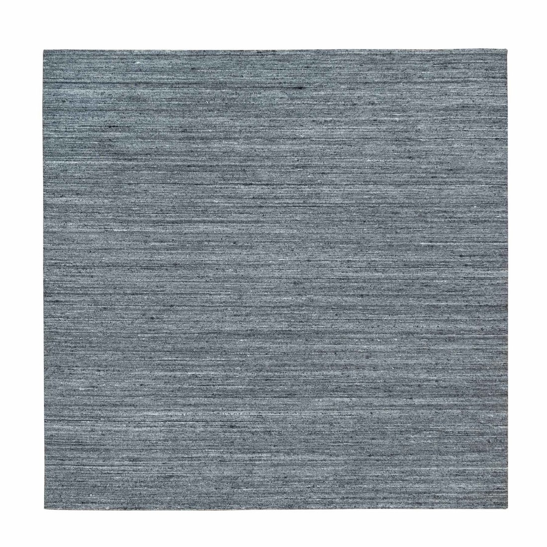 8'1"X8'1" Arsenic Gray Modern Striae Design Wool Hand Loomed Square Rug: Style: Modern Type: Indoor Material: Wool Color: Grey Item Length: 96 Item Width: 97 Rug Type: Hand Loomed Pile: Wool Shape: Square Field Color: Grey Size: 8"1" x 8"0" / 246 CM X 244 CM Age: 2000-Now