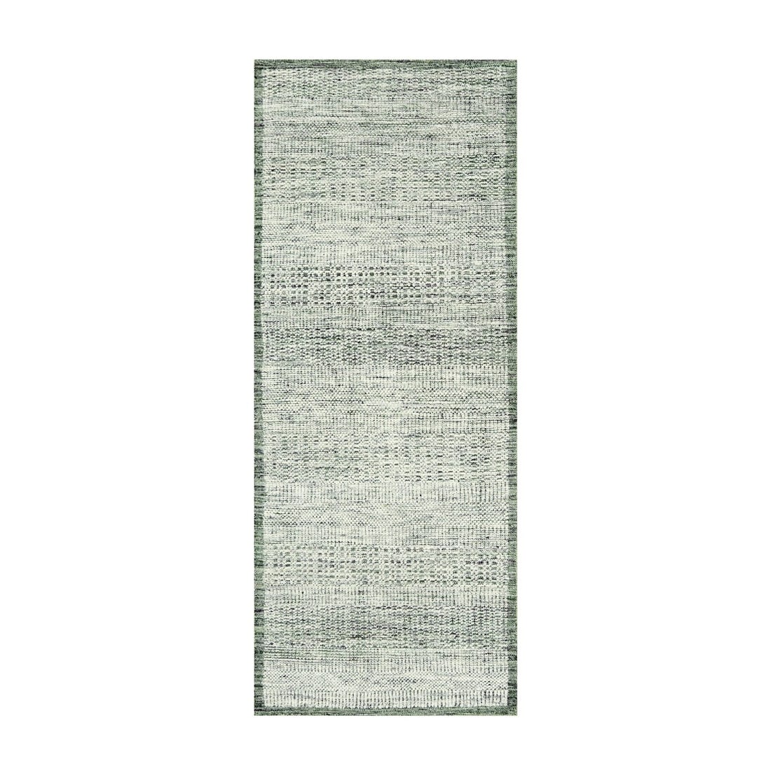2'6"X 6' Green 100% Wool Rug Hand Knotted Oxidized Grass Design Runner: Style: Modern Type: Indoor Material: Wool Color: Green Item Length: 72 Item Width: 30 Rug Type: Hand Knotted Pile: Wool Shape: Runner Field Color: Green Size: 2"6" x 6"0" / 76 CM X 183 CM Age: 2000-No
