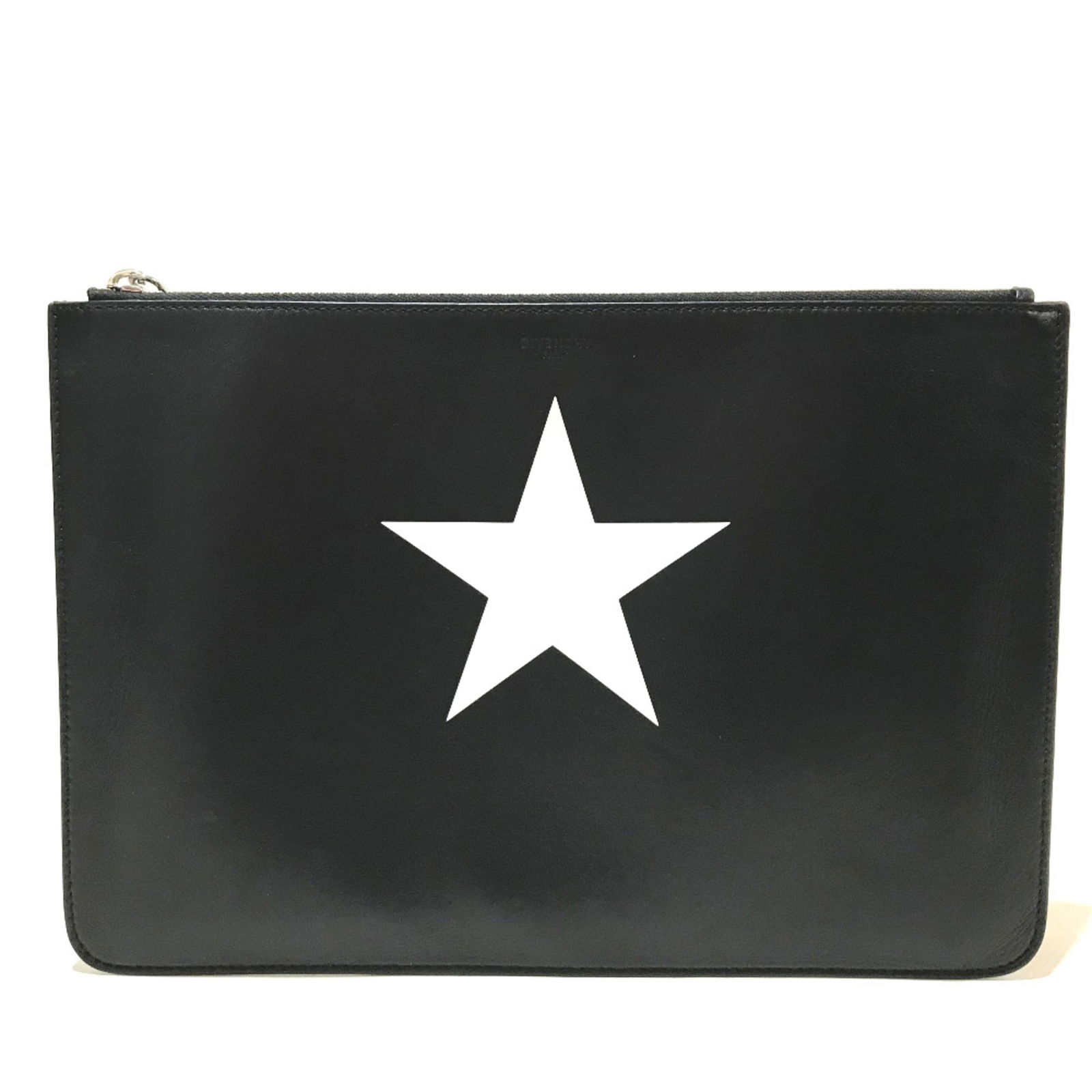 Givenchy Cluch Bag Bag Clutch Bag Blackxwhite: Brand: Givenchy Type: Clutch Bag Material: Leather Color: Black Gender: Men Size: W28cmxH18.8cm/W11.0xH7.4inch Condition: Used (very good), A few traces of usage, some scratches / dirt can be seen but