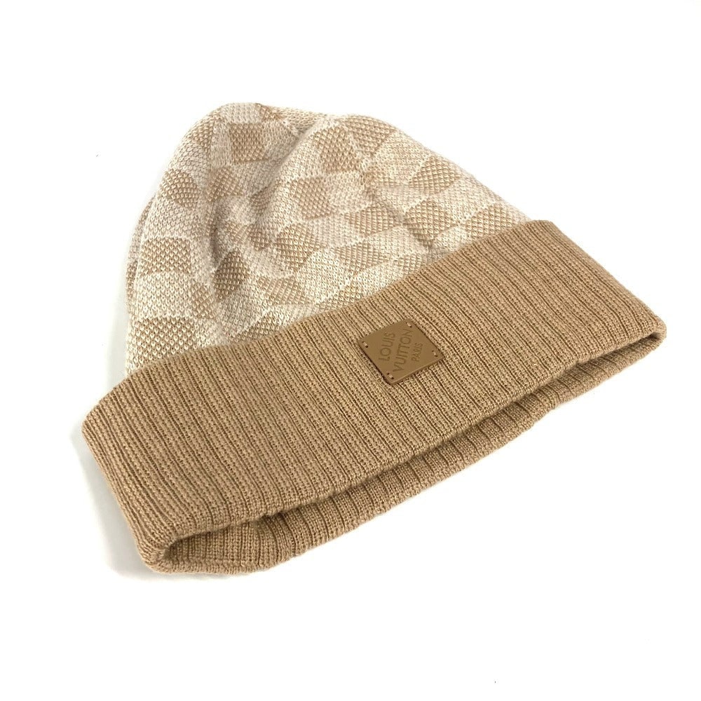 Louis Vuitton Knit Hat M77984 Wool Beige Beanie Neo Petite Damier: Material: Wool Gender: Unisex Brand: LOUIS VUITTON Item: Knit hat Model: Beanie Neo Petite Damier Gender: unisex (Unisex) Color: beige Material: wool Accessories: None Size: cm (approx.): Head circumf