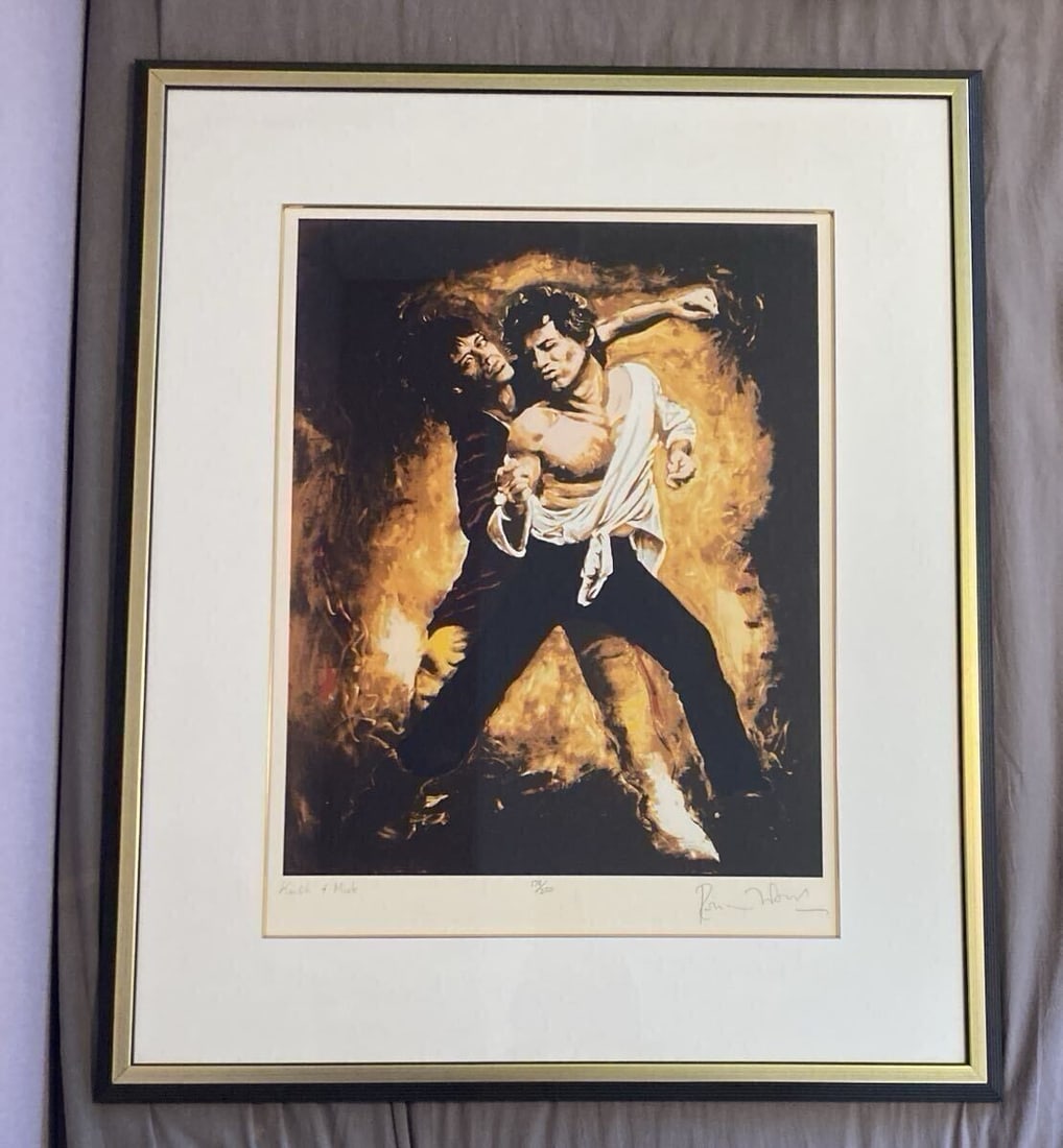 Ron Wood Signed Numbered Print [rolling] Stones In Sepia