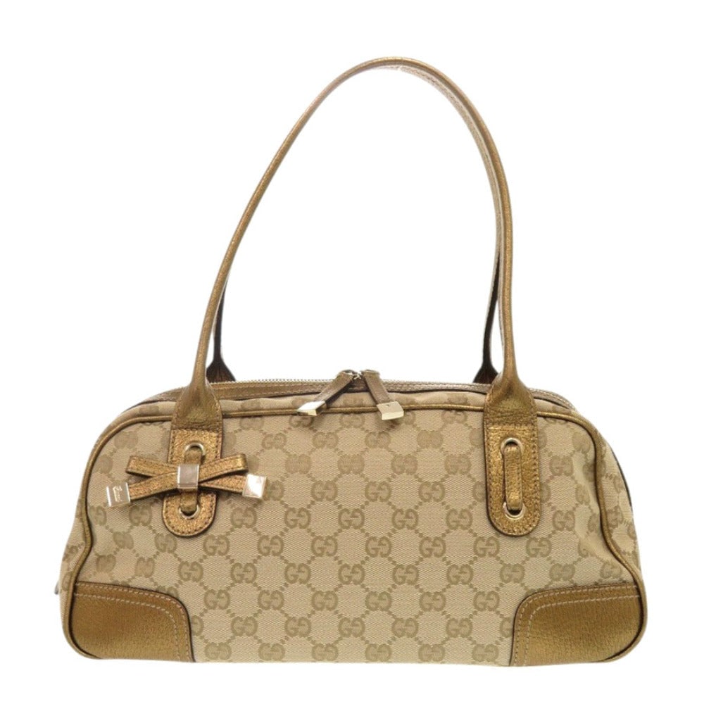 Gucci Handbag 161720 Gg Canvas Beige Princess Mini Boston Duffel Bag Women: Material: Canvas Gender: Women Brand: GUCCI Item: Handbag Model: Princess Mini Boston Duffel bag Gender: Women Color: beige Material: GG canvas Accessories: None Size: cm (approx.): W34 x H15 x D13 in