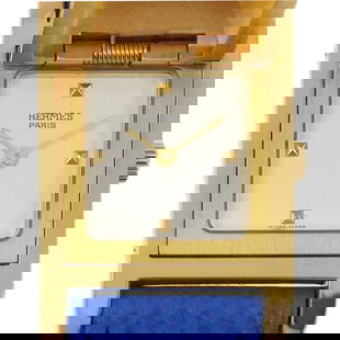 Hermes Hermes Medor Watch Gold Plated X Embossed Leather 1994 Quartz Analog Display White Dial: Brand: Hermes Type: Wristwatch Gender: Women Material (Case): Gold Plated Material (Band): Leather Leather/Fur Type: Embossed Leather Color (Dial): White Case Diameter: 23mm / 0.91'' Wrist Size: