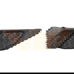 Louis Vuitton Louis Vuitton Monogram Macassar Christopher Bum Bag Body Waist Pouch Black M45337: Brand: Louis Vuitton Type: Fanny Pack, Pouch, Sling Bag Material: Monogram Color: Monogram Hardware Color: Silver Gender: Women Condition: Used (like new), Mint condition, like new item Product