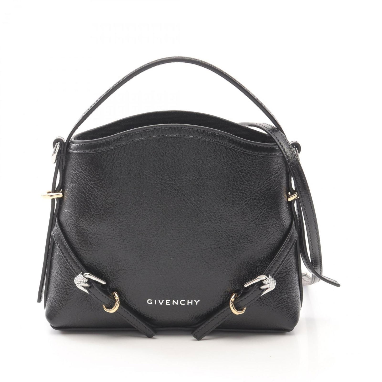 Givenchy Nano Voile Handbag Leather: Brand: Givenchy Type: Handbag Material: Leather Color: Black Gender: Women Size (Hxwxd): 14.5cm x 17.5cm x 4cm / 5.7'' x 6.88'' x 1.57'' Handle Length: 20cm / 7.87'' Strap Length: 107cm / 42.12'' Cond