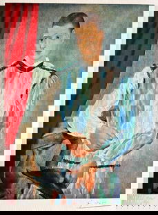 Pablo Picasso Lithograph Coa Signed Numbered Pencil Limited: Pablo Picasso " Arlecchino of Barcelona " Full sheet printed chromolitography in 1978 In 180 specimens from Atlantis Verlag, Freiburg 30 x 40 cm Signature Pablo Picasso on the slab COA signed in pen