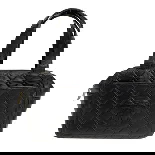 Chanel Handbag Leather Black Matrasse: Material: Leather Gender: Women Pattern: Matrasse Brand: CHANEL Item: Handbag Line: Matrasse Gender: Women Color: black Material: leather Accessories: None Size: cm (approx.): W19 x H14 inch