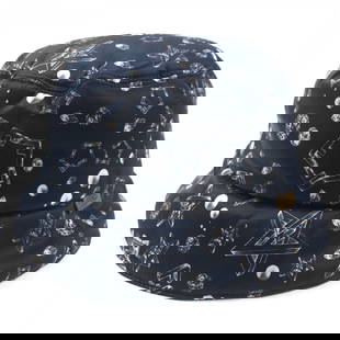 Fendi Hat Fxq966 Main: Material: Nylon Gender: Mens Brand: FENDI Item: hat Gender: mens Color: Navy Material: Main: 100% nylon, Lining: 100% nylon Accessories: Storage bag, tag Size: cm (approx.): Head circumference: 59