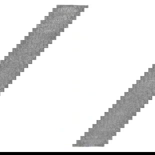 2'5"X12'1" Gray Fine Jacquard Hand Loomed Runner Wool And Art Silk Rug: Size: 2"5" x 12"1" Shape: Runner Style: Modern Item Width: 29 Regional Design: Indian Weave: Hand-Woven Material: 100% Wool Pattern: Oriental Rug Type: Hand Loomed Type: Indoor Pile: Wool & Silk