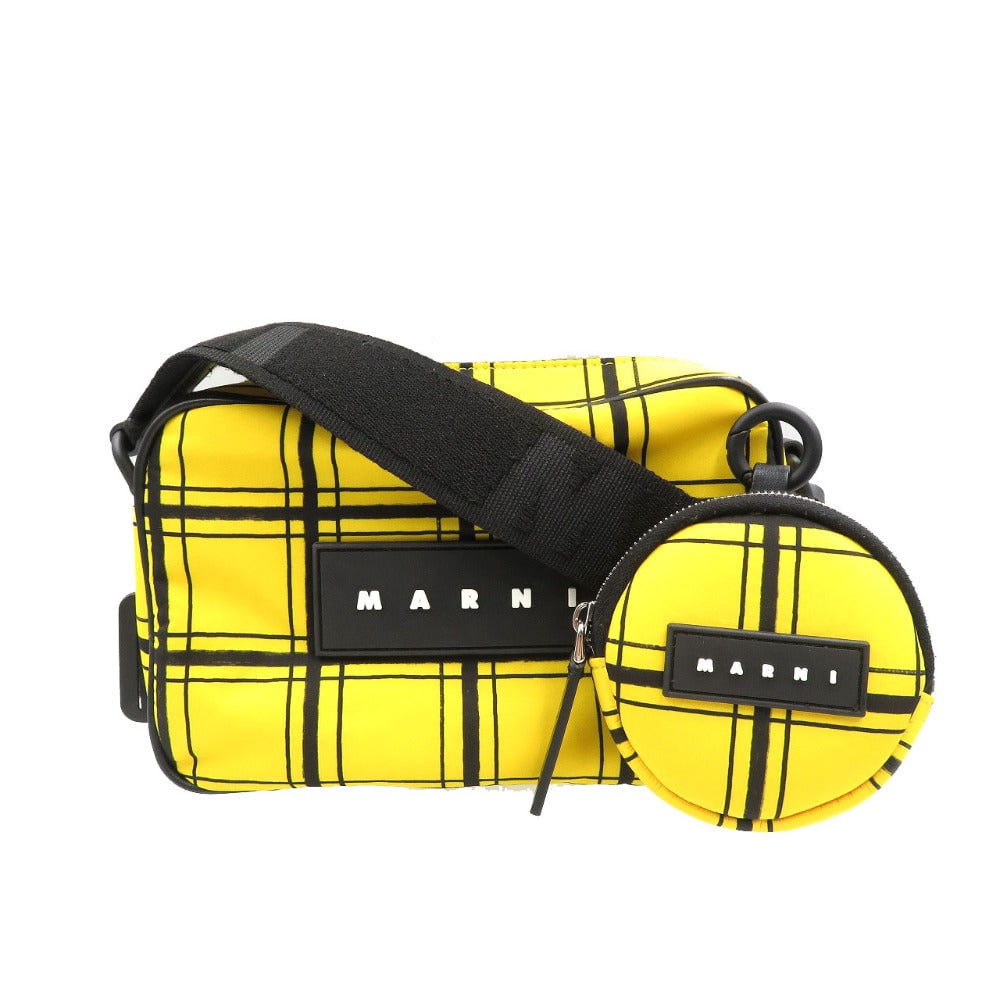 Marni Shoulder Bag Nylon Yellow Women: Material: Nylon Gender: Women Brand: MARNI Item: Shoulder Bag Gender: Women Color: yellow Material: Nylon Accessories: None Size: cm (approx.): W20.5 x H14 x D6.5 Shoulder: 112 inch (approx.): W8.1 x