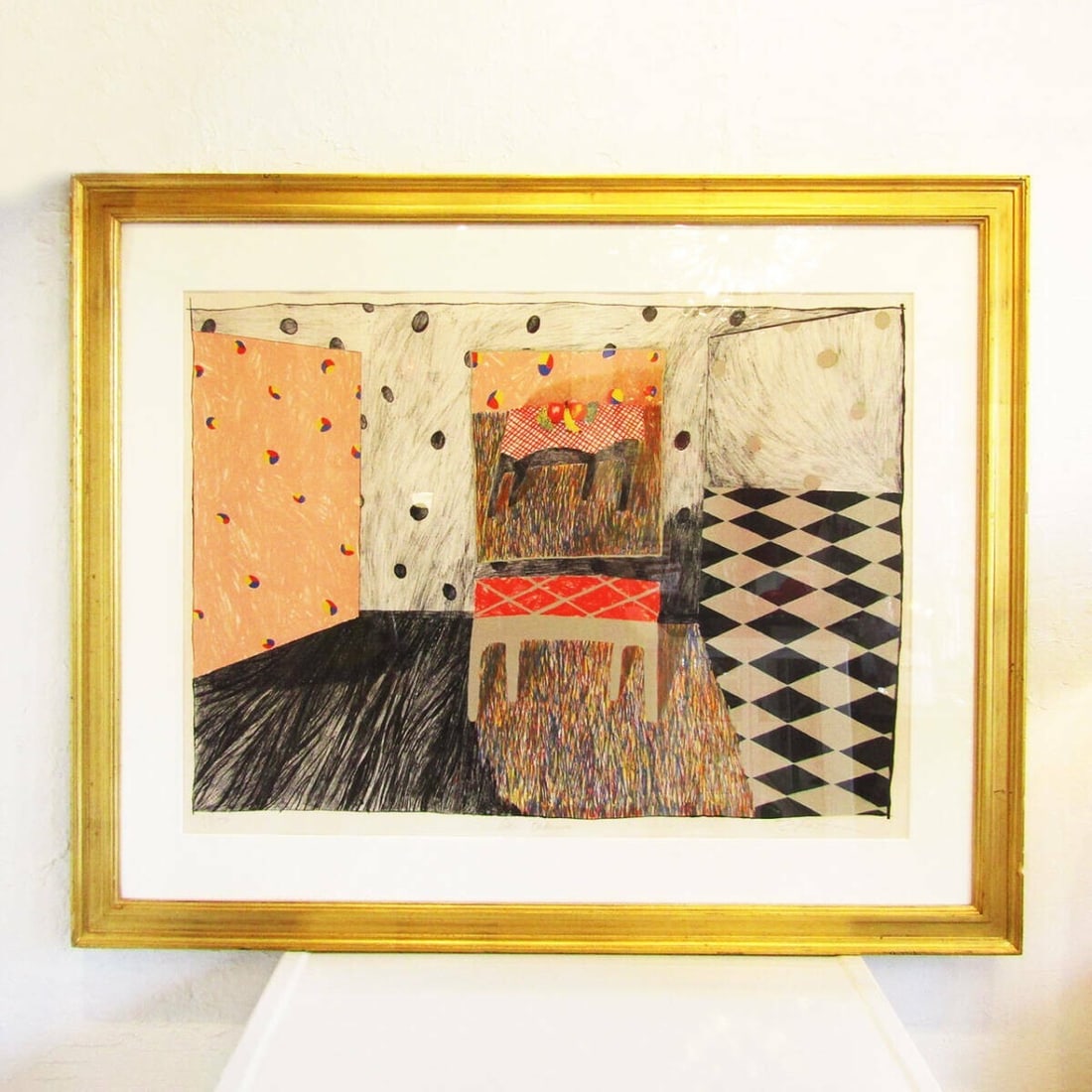 Rochelle Feinstein Signed Original Lithograph 1978 Framed Numbered: Artist: Rochelle Feinstein Signed By: Rochelle Feinstein Size: Medium Signed: Yes Material: Paper Original/Licensed Reprint: Original Framing: Framed Subject: Room Type: lithograph Year Of Production: