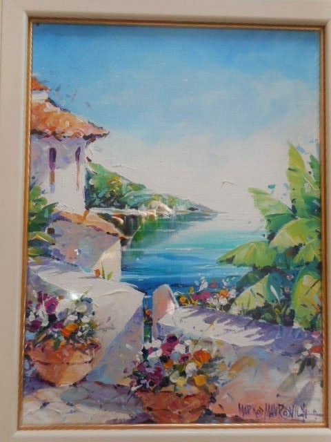 Marko Mavrovich Original Painting Oil On Canvas Signed Framed American Art: Artist: Marko Mavrovich Signed By: Marko Mavrovich Signed: Yes Size: Medium Material: Canvas Framing: Framed Region Of Origin: American Subject: Landscape Type: Painting Original/Licensed Reproduction