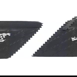 Chanel Ap3732 Business Card Holder/Card Case: Brand: Chanel Type: Business Card Case Gender: Women Color: Black Material: Leather Leather/Fur Type: Lambskin Condition: Used (very good), A few traces of usage, some scratches / dirt can be seen