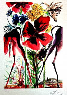 Salvador Dal Lithograph From An Drawing Coa Signed Op Rare: Salvador Dal Lithograph From An Drawing COA Signed Op Rare Salvador Dal "The Tricorno " Lithograph of an work by Salvador Dal, printed in 1986 32 x 44 cm 275 hand numbered specimens - COA signed