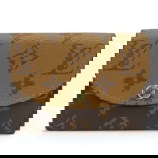 Louis Vuitton Bi-Fold Wallet Portefeuille Rosalie M82333 Monogram Reverse Brown Compact Accessory: Brand: Louis Vuitton Type: Wallet (Bi-Fold) Gender: Women Material: Monogram Reverse Color: Brown Condition: Used (good), Traces of usage, scratches / dirt can be seen but generally in good