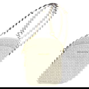 Michael Kors Mk Signature Shoulder Bag: Brand: Michael Kors Type: Shoulder Bag Material: Pvc Color: White Closure: Zipper Gender: Women Size (Hxwxd): 20cm x 15cm x 5cm / 7.87'' x 5.9'' x 1.96'' Strap Length: 120cm - 139cm / 47.24'' -