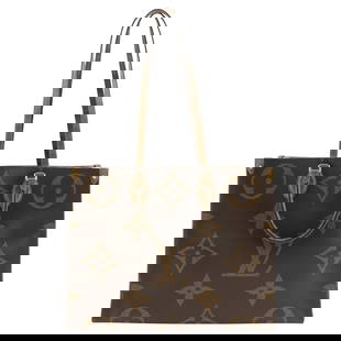 Louis Vuitton Tote Bag M45320 Monogram Canvas , Monogram Reverse Brown 2Wayshoulder Monogram Giant: Material: Monogram canvas Pattern: Monogram Giant Gender: Women Brand: LOUIS VUITTON Item: Tote Bag Model: On-the-go GM Line: Monogram Giant Type: 2WAYShoulder Gender: Women (Unisex) Color: Brown