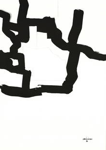 Eduardo Chillida Collage " Lithograph Abstract Black & White: Artist: Eduardo Chillida Title: Collage Year: 1995 Signed: No Medium: Lithograph Paper Size: 26.75 x 18.75 inches ( 68 x 48 cm ) Image Size: 26.75 x 18.75 inches ( 68 x 48 cm ) Edition Size: 300