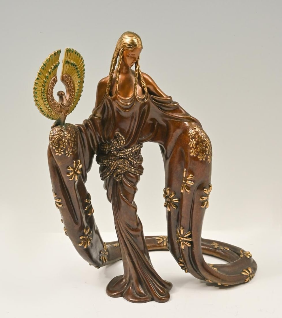 Erte - Wisdom Signed Bronze Sculpture Large Statue Very Good Condition: Artist: Erte Signed By: Erte Size: Large Signed: Yes Material: Bronze Original/Licensed Reprint: Original Region Of Origin: Europe Subject: Actors Women Type: Sculpture Format: Statue Year Of Producti