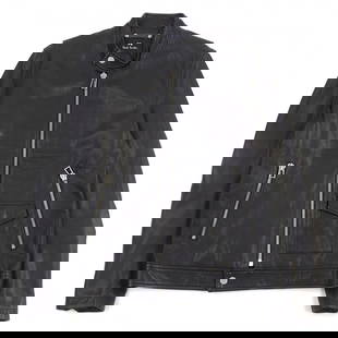 Ps Paul Smith Riders Jacket Py-99184 89184 Goat Leather Black M: Gender: Mens Brand: PS Paul Smith Item: Riders jacket Gender: mens Color: black Material: Main: Goat leather, Part: Synthetic leather, Filling: 100% polyester, Lining: Polyester Accessories: None