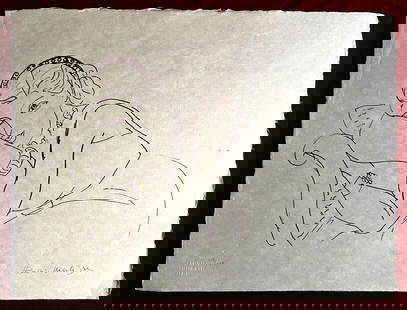 Henri Matisse Lithograph Hand Made Coa Signed Contract Numbered By Hand: Henri Matisse Lithograph Hand Made COA Signed Contract Numbered By Hand Henri Matisse '' Dismes' '' The graphic work measures 45 x 60 cm with full sheet. "The drawings of the 1930s are considered