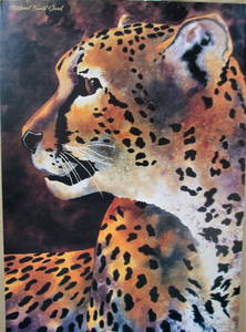 Michael David Ward - 'Cheetah' Signed Mixed Media Art Print, Rare Space Art