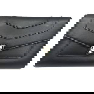 Bvlgari Serpenti Forever Large Wallet 294391 Leather Black Snake: Brand: Bvlgari Type: Long Wallet (Bi-Fold) Gender: Men,Women Material: Leather Color: Black Size (Hxwxd): 10cm x 19cm x 3.8cm / 3.93'' x 7.48'' x 1.49'' Condition: Used (very good), A few traces of