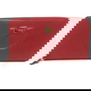 Salvatore Ferragamo Gancini Round Zip Wallet: Brand: Salvatore Ferragamo Type: Long Wallet (Bi-Fold) Gender: Women Material: Leather Color: Red Color Closure: Zipper Size (Hxwxd): 11.5cm x 19.5cm x 2.5cm / 4.52'' x 7.67'' x 0.98'' Condition: