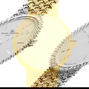 Baume & Mercier Gold Watch 166629 Dial: Brand: Baume & Mercier Type: Wristwatch Gender: Women Material (Band): Yellow Gold Color (Dial): Gold Case Diameter: 21.5mm / 0.85'' Wrist Size: 13.5cm / 5.31'' Condition: Used (good), Traces of