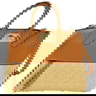 Salvatore Ferragamo Ferragamo Gancini Studio Bag Handbag Leather Raffia Dh-21 H539 Brown: Brand: Salvatore Ferragamo Type: Handbag Material: Leather , Raffia Color: Brown Gender: Women Size (Hxwxd): 24cm x 28cm x 14cm / 9.44'' x 11.02'' x 5.51'' Condition: Used (very good), A few traces