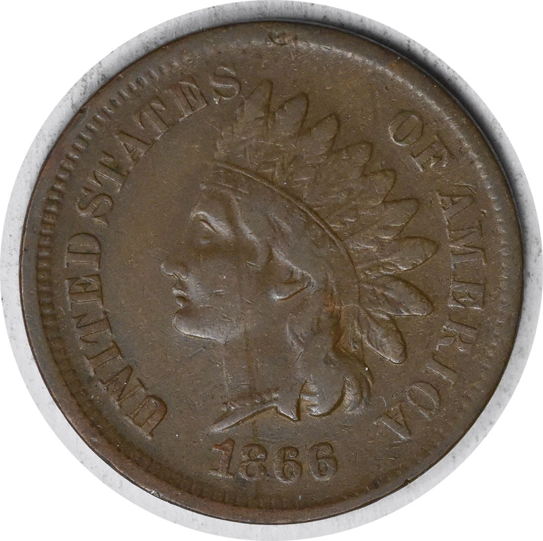 1866/66 Indian Cent Fs-303 S-9 Vf Uncertified (1 of 2)
