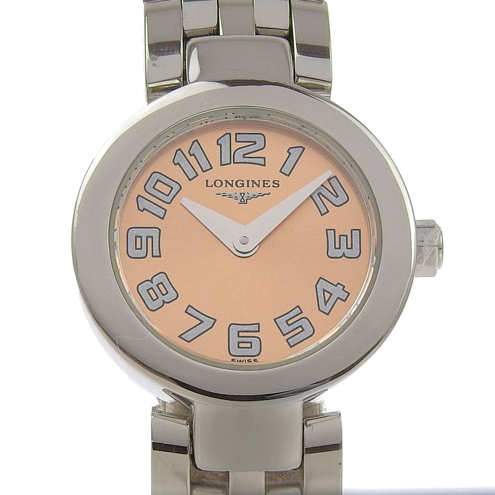 Longines Watches Quartz L5.174.4 Stainless Steel Silver Dolcevita Orange Dial Women: Material: Stainless steel Gender: Women Brand: LONGINES Item: Watches Model: Dolcevita Gender: Women Color: Silver Material: Stainless Steel Specification: Movement : Quartz Display : Analog display D