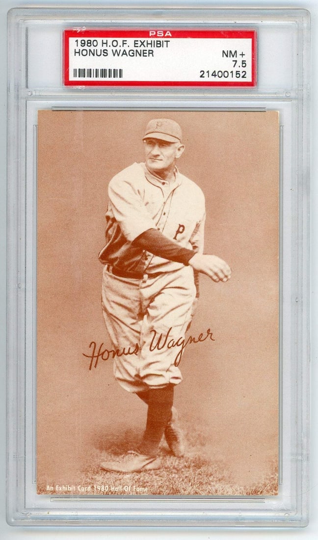 Honus Wagner 1980 H.O.F. Exhibit Psa 7.5: Brand: PSA/DNA Product Disclaimer: Not affiliated with any team or league. Signatures are unverified unless a certificate is stated. For inquiries, please reach out to support@seuyco.com. By registeri