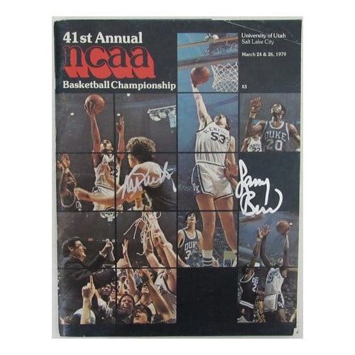 Larry Bird/Magic Johnson Dual-Signed/Auto 1979 Ncaa Program Jsa/Beckett 189950: Original/Reprint: Original Product: Program League: NCAA Signed: YES Product Disclaimer: Not affiliated with any team or league. Signatures are unverified unless a certificate is stated. For inquiries