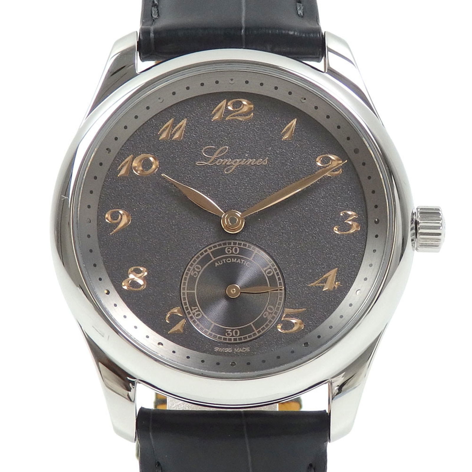 Longines Master Collection: Brand: Longines Type: Wristwatch Gender: Men Material (Case): Stainless Steel Material (Band): Leather Case Diameter: 38.5mm / 1.52'' Wrist Size: 20cm / 7.87'' Condition: Used (very good), A few trace