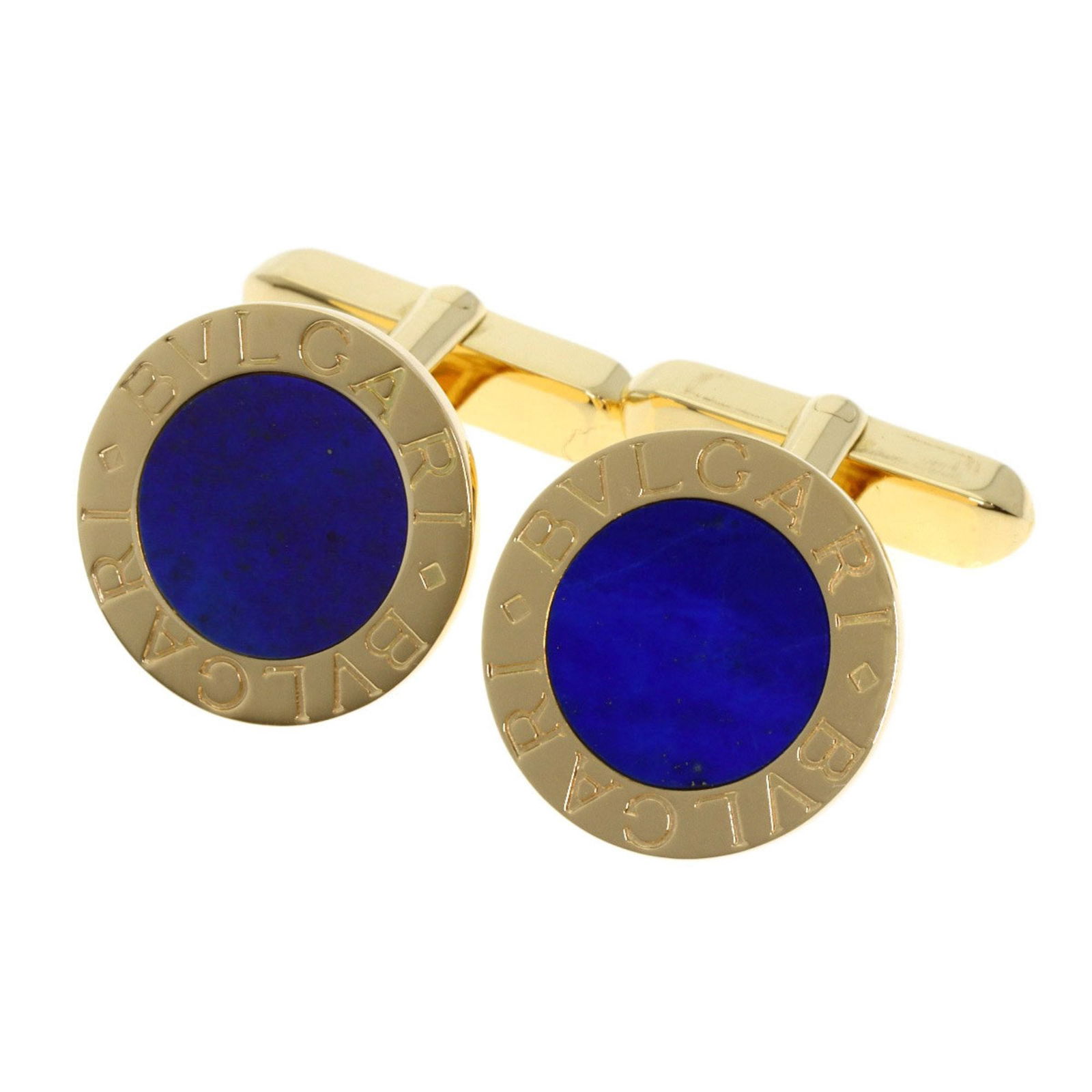Bvlgari Lapis Lazuli Cufflinks 18K Yellow Gold (1 of 6)