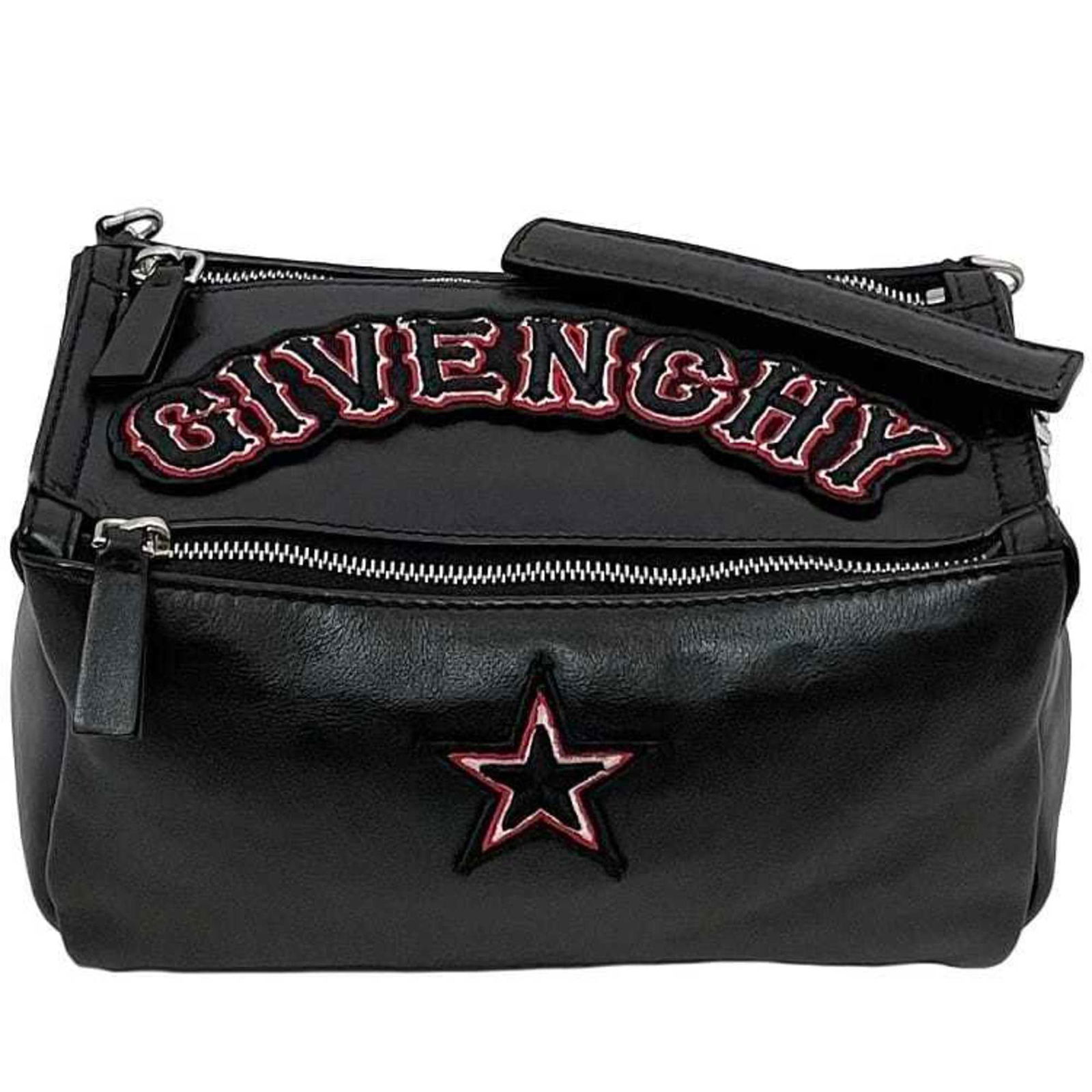 Givenchy Shoulder Bag Mini F-22861 Black Leather Ef E 0147 Givenchy Chain Long Crossbody Box Patch: Brand: Givenchy Type: Shoulder Bag Material: Leather Color: Black Gender: Women Size (Hxwxd): 11cm x 20cm x 11cm / 4.33'' x 7.87'' x 4.33'' Condition: Used (very good), A few traces of usage, some scr